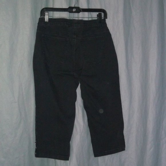 Black Denim Capris - Picture 2 of 3